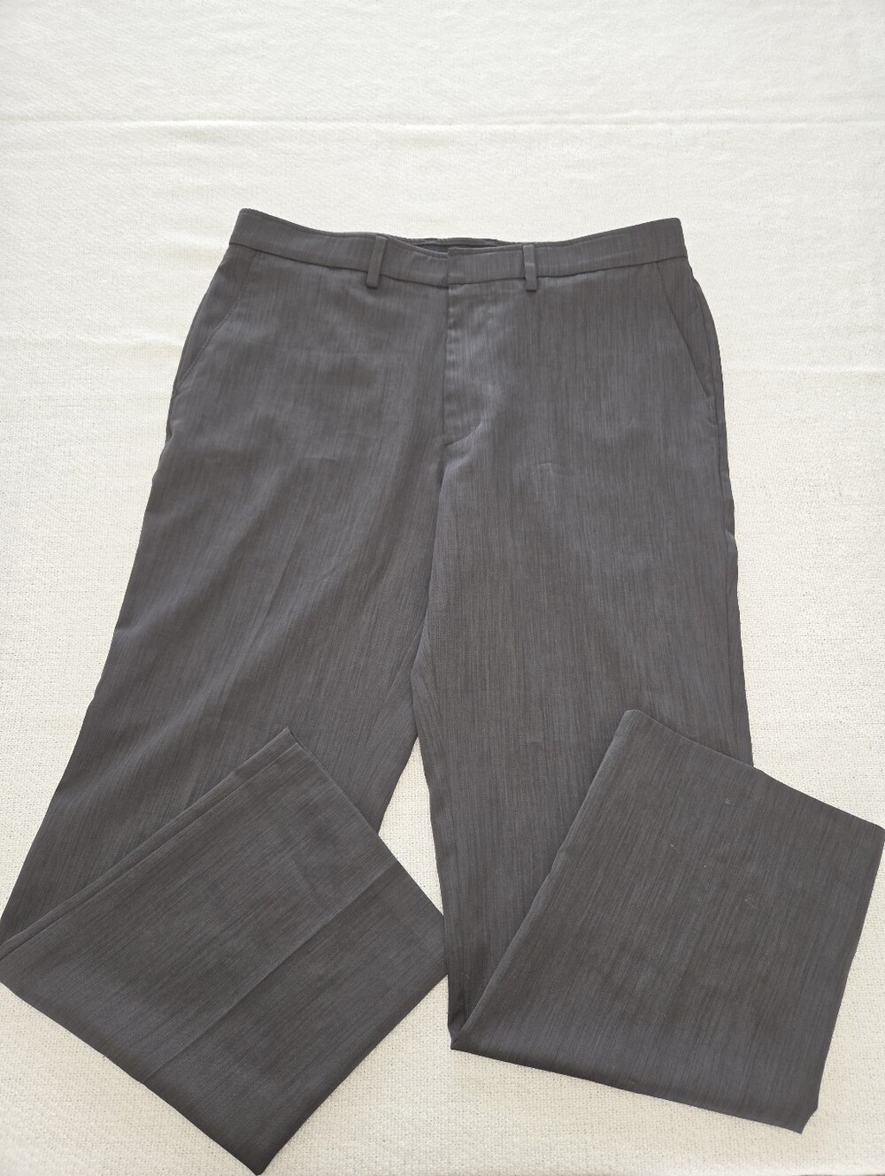 Haggar Gray Men's Dress Pants - Straight Fit 36W 29L